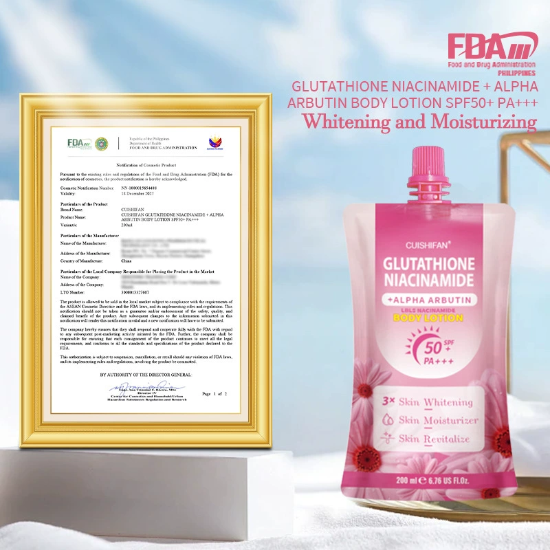 CUISHIFAN Glutathione Niacinamide Body Lotion (Pouch)